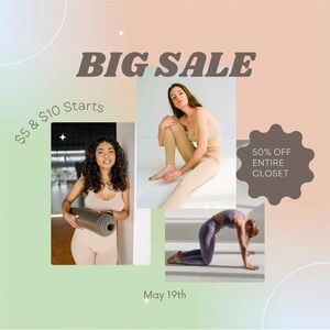 Closet Clear Out! 50% off entire closet! Lots of $5 & $10 starts!